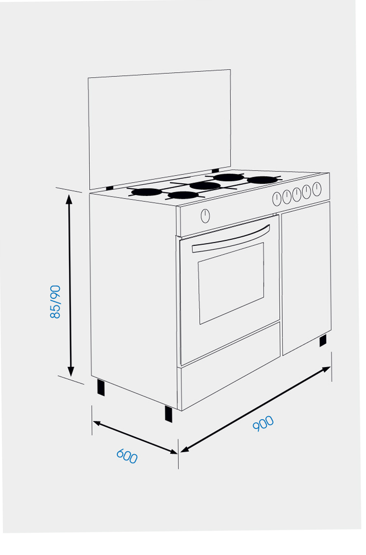 DCG Fornello a Gas 4 Fuochi - Accensione Manuale, Fiamma Regolabile, GPL